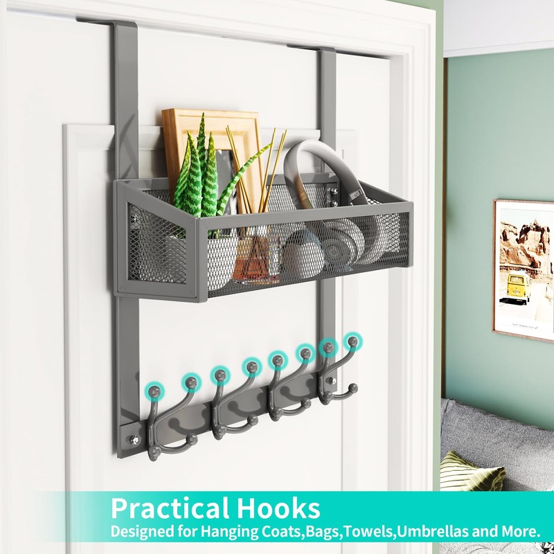 HapiRm Over The Door Hooks - Easy Installation Door Hanger