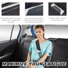 Povtii 2 PCS Carbon Fiber Leather Car Seat Belt Covers