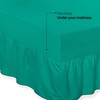 DTEX HOMES Luxury Extra Deep Frilled Valance Fitted Sheets, Double