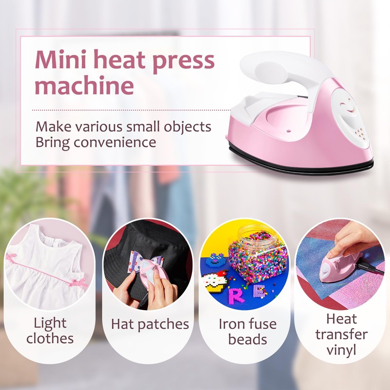 Honoson Mini Craft Iron Mini Heat Press Small Iron Portable