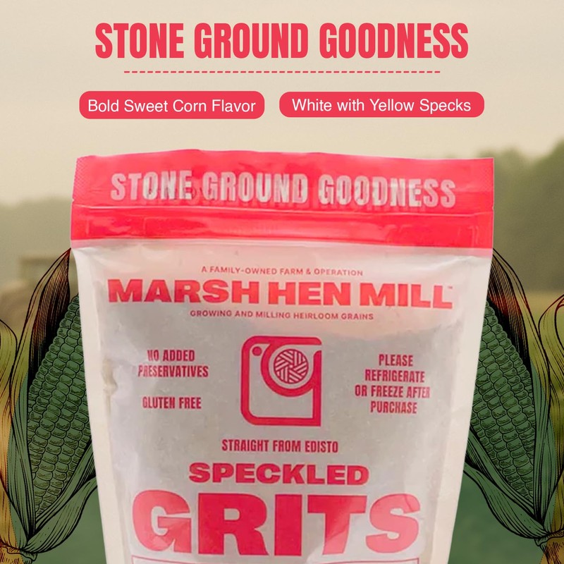 Marsh Hen Mill Speckled Grits – Stone Ground Heirloom Blend