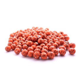 Chocolate Basketballs - 2 LB Resealable Stand Up Bulk Candy Bag (approx. 160 pieces) - Individually Wrapped Mini Chocolate Balls - Basketball Themed Novelty Candy