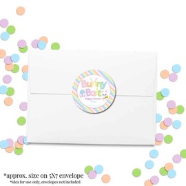 Bunny Bait Easter Bunny Themed Gift Tag Sticker Labels for Kids, 40 2" Party Circle Stickers by AmandaCreation, Great for Party Favors, Envelope Seals & Goodie Bags