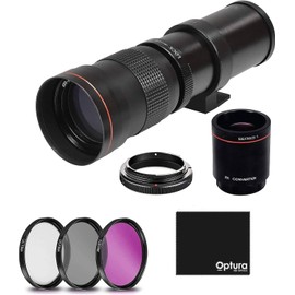 Professional 420-1600mm f/8.3 HD Manual Telephoto Lens for Pentax K-1, K-S2, K-S1, K-500, K-70, K-50, K-30, K5 IIs, K-7, K-5, K-3 II, K-2, K-X, K20D, K100D, K110D and K10D