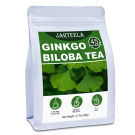 Jarteela - Ginkgo Biloba Tea Bags - 2g x 45 Count - Naturally Dried Ginkgo Biloba Leaves - Non-GMO - Caffeine-Free - Support Liver Health & Enhance Immunity