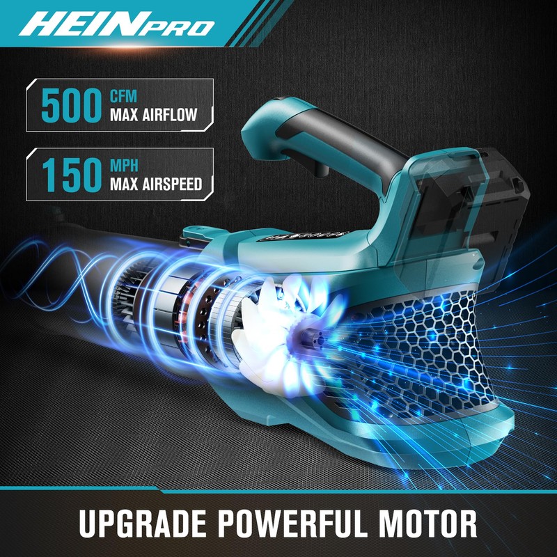 HEINPRO Cordless Leaf Blower Up to 500CFM Compatible with Makita