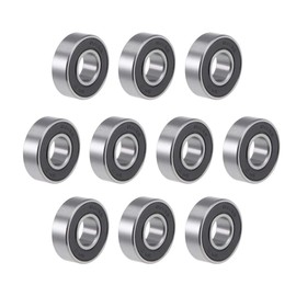 sourcing map R6-2RS Deep Groove Ball Bearing 3/8-inchx7/8-inchx9/32-inch Sealed Z2 Lever Bearings 10pcs