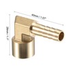 sourcing map Brass Hose Barb Fitting Elbow, 8mm Barbed x