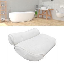 Topyond Bath Pillow, Mesh Bathroom Pillow, Bath Pillow, Soft, Comfortable Suction Cup Cushion, Bath Pillow for Shower Room