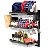 Virgorack 3 Tier Large Wall Mounted Dish Drainer, Stainless Steel