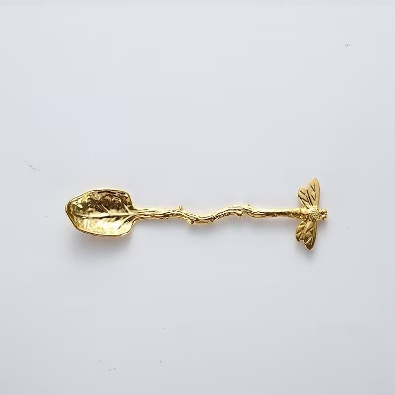 1Pc Copper Retro Dragonfly Spoon,Coffee Spoon,Tea Spoon,Stainless Steel Tableware Creative