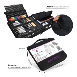 Kit De Dibujo, 126 Piezas, Juego De Lápices Para Bocetos