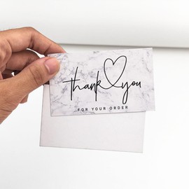 Thank You Cards 50Pcs Thank You for Your Order Mini Thank You Cards for Gift Packaging Expression of Gratitude