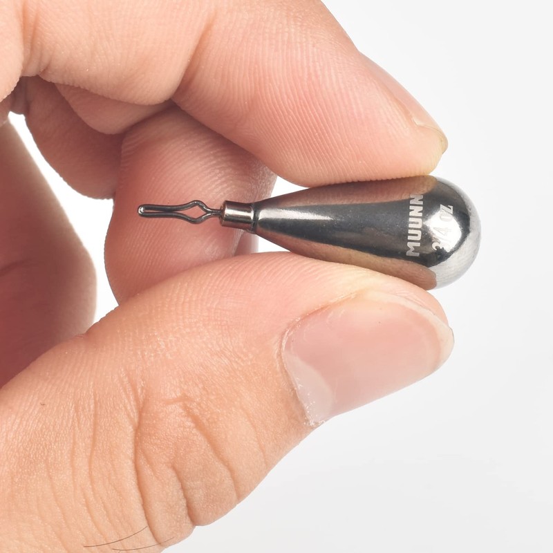 MUUNN 10 Pack Tungsten Teardrop Drop Shot Weights,Tungsten Drop Shot