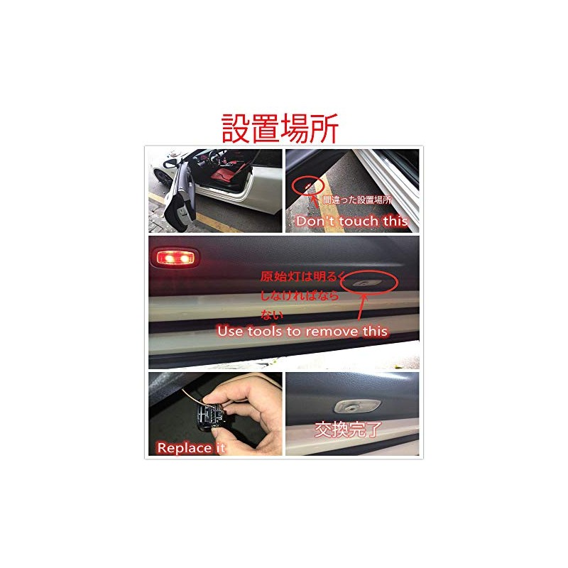 Set of 2 HD Projection Courtesy Lamps, Logo Light, Door