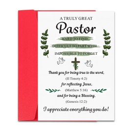 Pastor Appreciation Cards Pastor Appreciation Gifts for Men Women Thank You Gifts for pastor Clergy appreciation Month Priest Retirement Anniversary Card for Ministry Minister Birthday Fathers Day