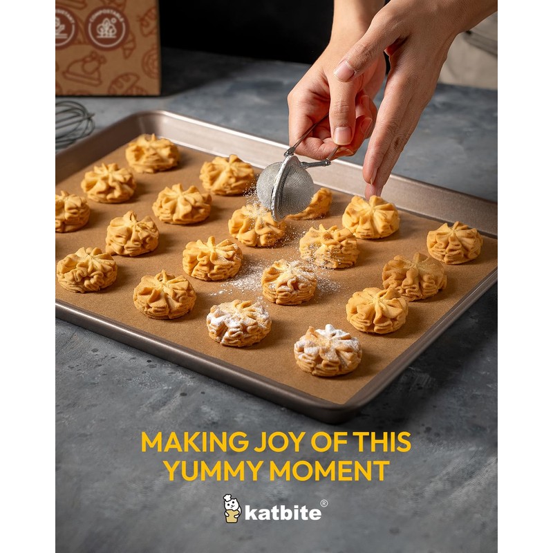 Katbite Unbleached Parchment Paper Baking Sheets, 120Pcs 12x16 Inch Precut