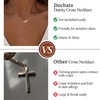 Dochasi Cross Necklace Gold Chain Women's 14K Gold Plated Cross