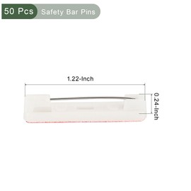 YOKIVE 50 Stück Sicherheitsnadeln, selbstklebende Broschenverschlussstifte | Badge-Handwerksfertigung ideal für Namensschilder, Schmuckherstellung (Weiß, 31 mm)