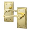 EAI Polished Brass Georgian Scroll Door Handles - 1 Pair