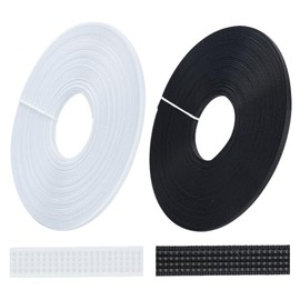 INFUNLY 2 Colours 45 Yards High Density Polyester Chopsticks for Sewing Corset Chopsticks Sew-Through Corset Stick Case for Sewing Wedding Party Bridal Bra Corset Dress (Black White 6 mm Porridge