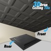 Art3d 12-Pack Square Black Drop Ceiling Tile 2ft x 2ft,