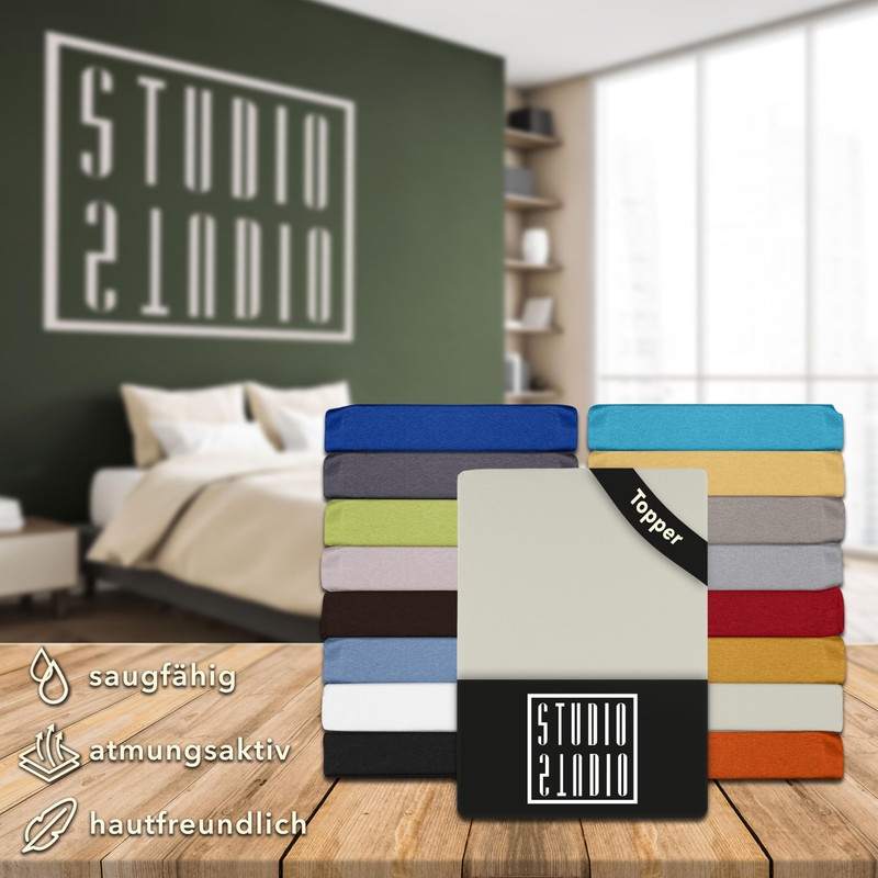 STUDIO Basic Topper Fitted Sheet 90 x 200 cm, 100%