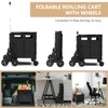 Rolling Foldable Cart with Wheels for Teachers, Trolley Collapsible Utility