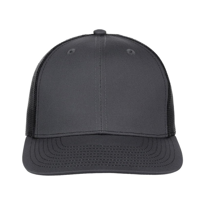 Lids Blank Slam Dunk Trucker Adjustable Snapback Hat, Charcoal/Black, One