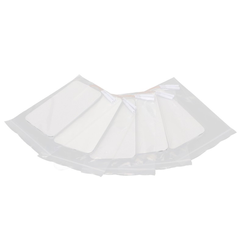 10Pcs TENS Unit Replacement Pads Rectangular Reusable Electrode Patches for