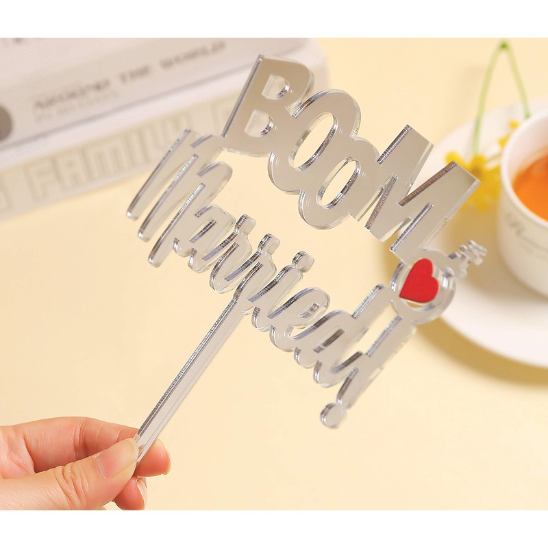 Adorno para tarta de boda casada de Lovainjoy Boom, en