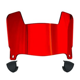 Red Chrome Mirror Custom Mini Football Helmet Visor Shield with Pro Style Clips - Fits All Major Brand Miniature Helmets - MINI Visor ONLY