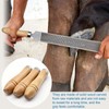 10Pcs Wooden File Handle, Safety File Handle with Metal Safety