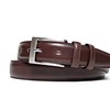 KIETH Men's Business Belt, Italian Calf Leather, Dark Brown, 50