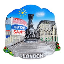London Eros Fridge Magnet - Piccadilly Circus Statue and Lights