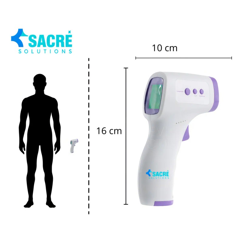 Termómetro Infrarrojo Digital Temperatura Medico Corporal Blanco Sacre Solutions