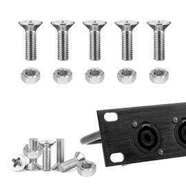 D Series Panel Mount Screws and Nut Kit Panel Mount Connector 50-Sets M3 x 9 mm Screw 304 Stainless Steel Metal Screws Audio Server Rack Mounts for Attaching D Series Connectors to Panels