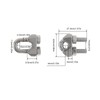 PNXKTXO 6pcs M5 Wire Rope Cable Clip Clamp 3/16", 6pcs