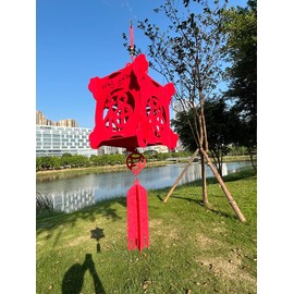 2PCS 20inch Chinese Lanterns Chinese New Year Decorations for Party Palace Lantern Wedding Supplies Spring Festival Mid-Autumn Festival Party Room Ornaments Hollow Inlaid Red Lanterns