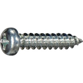 Trusco Y839-0316 Pan Head Tapping Screw, 1 Type A, Trivalent White, M3 x 16, 20 Pieces, Small Quantity