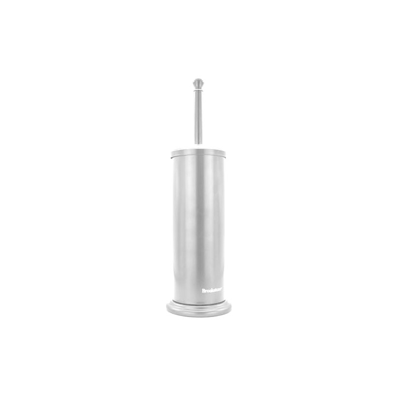 BROOKSTONE Toilet Brush and Holder Set for Bathroom with Splash