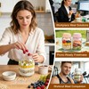 Syntic 32 Oz Glass Overnight Oats Container with Silicone Divider
