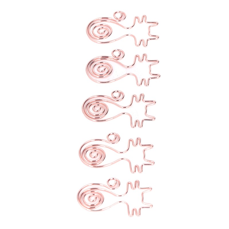 100Pcs Cute Paper Clips Rose Gold Cat Shape Anti Slip