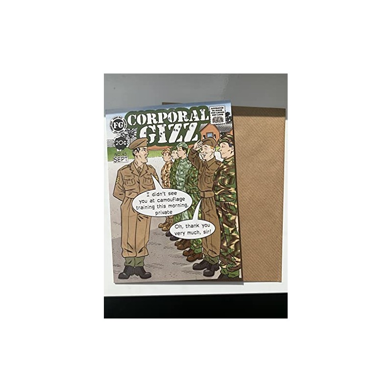 Army Funny Greetings Card For Birthday Or Any Occasion