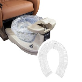 TP Plastic Bath Liners, Disposable Pedicure Liners, Spa Footsie Clear Pedi Guard Bath Liners for Foot Bath,Spa,Massage Thick Elastic (400 Count (Pack of 1))