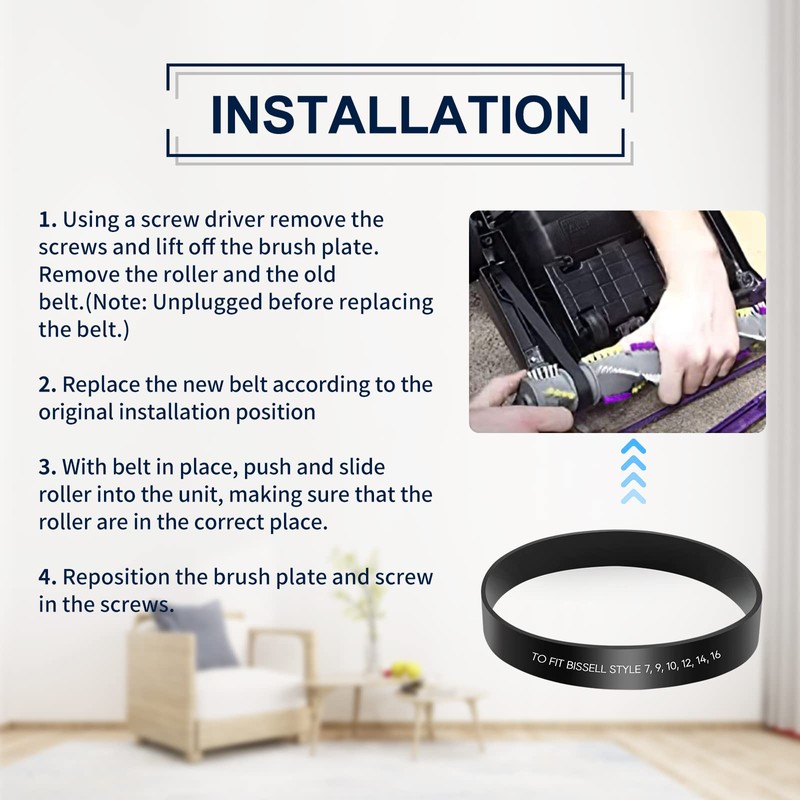 KEEPOW Style 7/9/10 P/N 3031120 Replacement Belt for Bissell Vacuum,