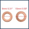 INFINAUTO 10pcs 8mm Inner Dia Copper Washers Flat Sealing Gaskets