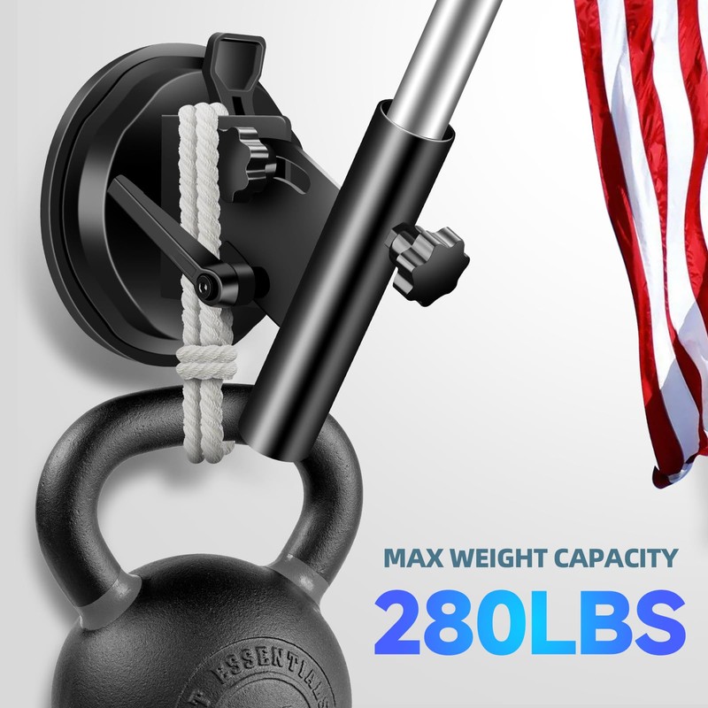 Car Flag Pole, Car Flag Holder with Adjustable Angle Suction