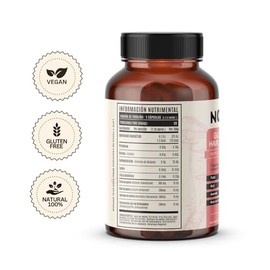 NOMUK Glow Elixir Suplementos Alimenticios Antioxidantes Mujer para el Cuidado del Cabello Uñas Piel Adaptogenos con Mezcla de Tulsi Goji Acerola Schisandra Capsulas Veganas 100% Naturales 30 Tomas