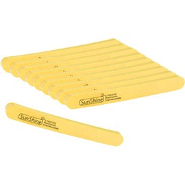 PROFICO Pack of 10 Professional Nail Buffer Straight 180/240 Double-Sided Buffer Nail File Emery Boards Fine Grit for Natural Nails Gel Nails Nail File for Manicure & Pedicure (Yellow)